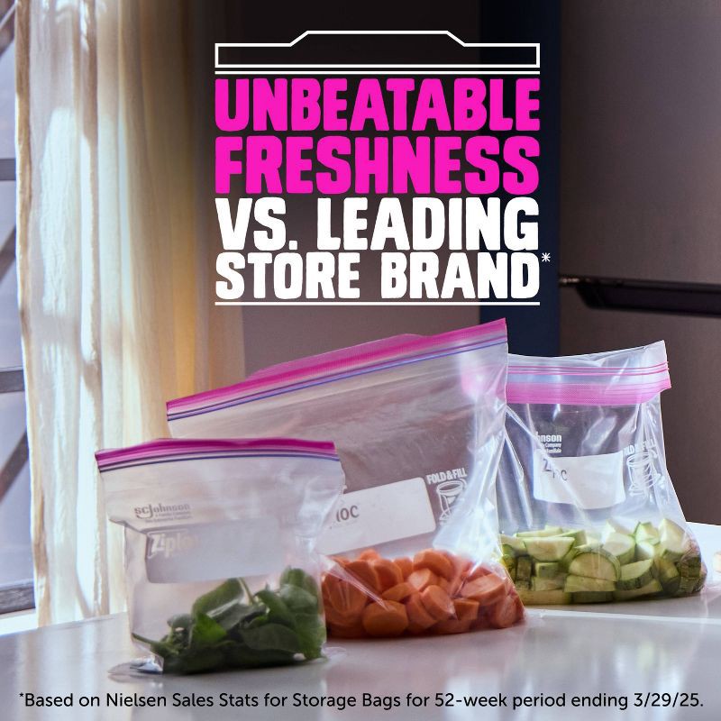 slide 5 of 12, Ziploc Quart Storage Bags with Grip 'n Seal Technology - 48ct, 48 ct