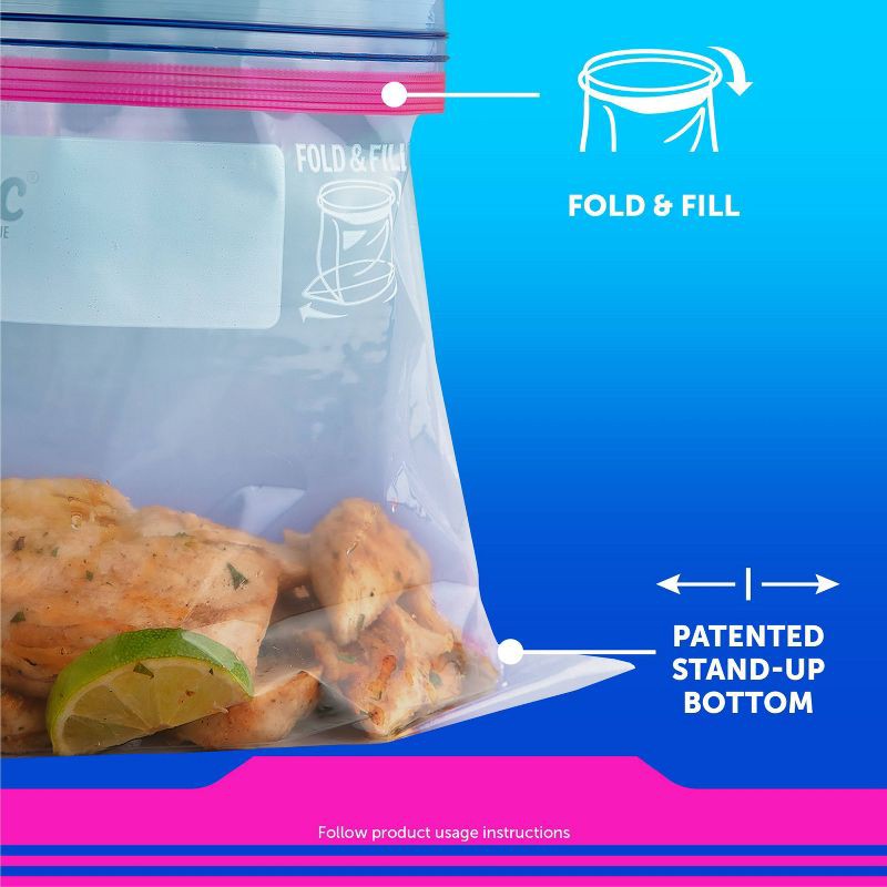 slide 6 of 16, Ziploc Storage Quart Bags with Grip 'n Seal Technology - 48ct, 48 ct