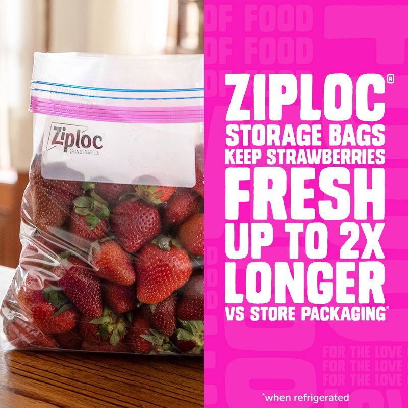 slide 7 of 12, Ziploc Quart Storage Bags with Grip 'n Seal Technology - 48ct, 48 ct