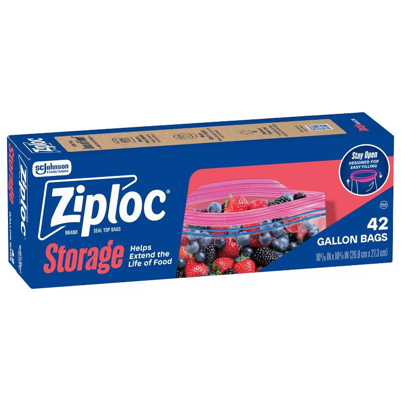 slide 12 of 14, Ziploc Gallon Storage Bags for Food Preservation and Meal Prep - 42ct, 42 ct