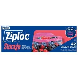 Ziploc Gallon Food Storage Bags for Meal Prep - 42ct: Double Seal Lock, BPA-Free