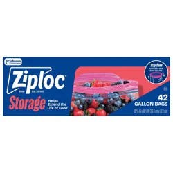 Ziploc Gallon Storage Bags for Food Preservation and Meal Prep - 42ct