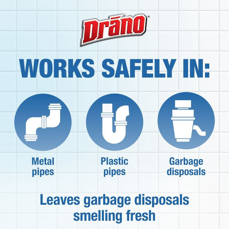 slide 9 of 14, Drano Dual-Force Drain Cleaner and Clog Remover - 17 fl oz, 17 fl oz