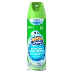 Scrubbing Bubbles Bathroom Cleaner Disinfectant Spray Grime Fighter Aerosol - Rainshower - 20oz
