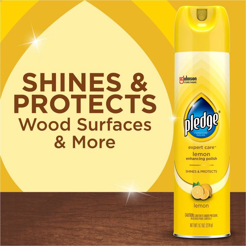 slide 2 of 13, Pledge Expert Care Multi Surface Enhancing Furniture Polish Spray - Lemon - 9.7oz, 9.7 oz