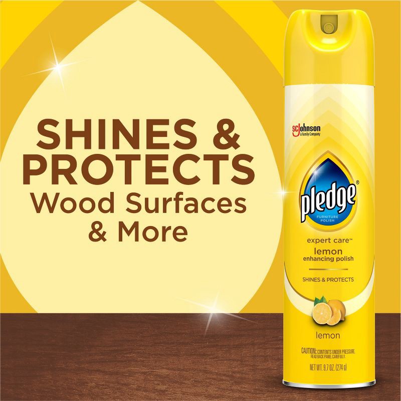 slide 2 of 13, Pledge Multisurface Enhancing Polish Spray - Lemon - 9.7oz, 9.7 oz