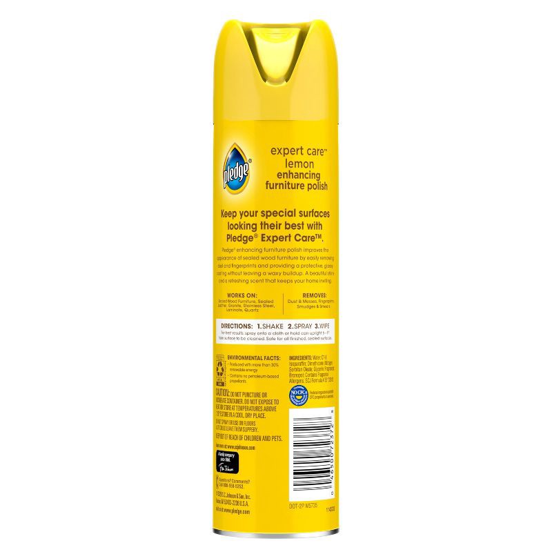 slide 3 of 13, Pledge Multisurface Enhancing Polish Spray - Lemon - 9.7oz, 9.7 oz