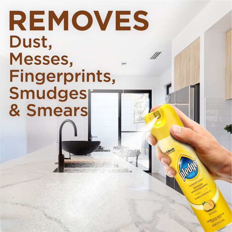 slide 5 of 13, Pledge Multisurface Enhancing Polish Spray - Lemon - 9.7oz, 9.7 oz