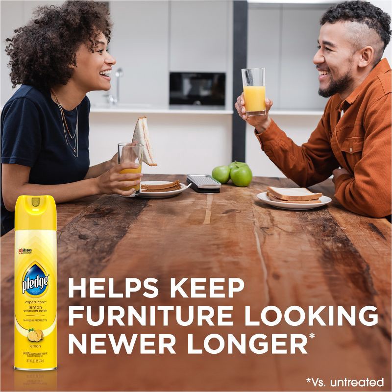 slide 6 of 13, Pledge Expert Care Multi Surface Enhancing Furniture Polish Spray - Lemon - 9.7oz, 9.7 oz