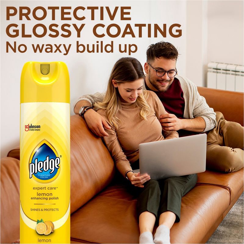 slide 8 of 13, Pledge Expert Care Multi Surface Enhancing Furniture Polish Spray - Lemon - 9.7oz, 9.7 oz
