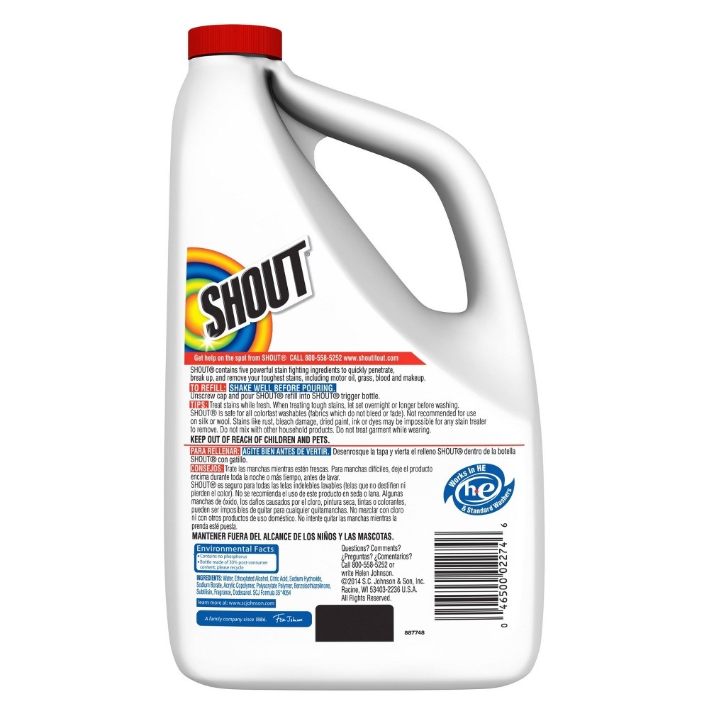 Shout Triple-acting Liquid Refill 60 Fl Oz : Target