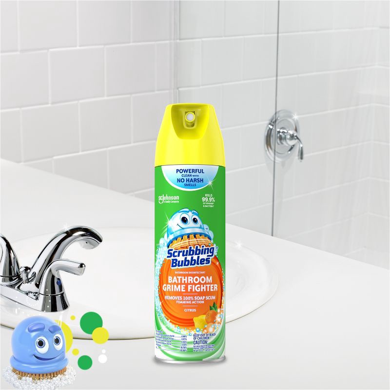slide 2 of 11, Scrubbing Bubbles Citrus Bathroom Cleaner & Disinfectant Aerosol Spray - 20oz, 20 oz