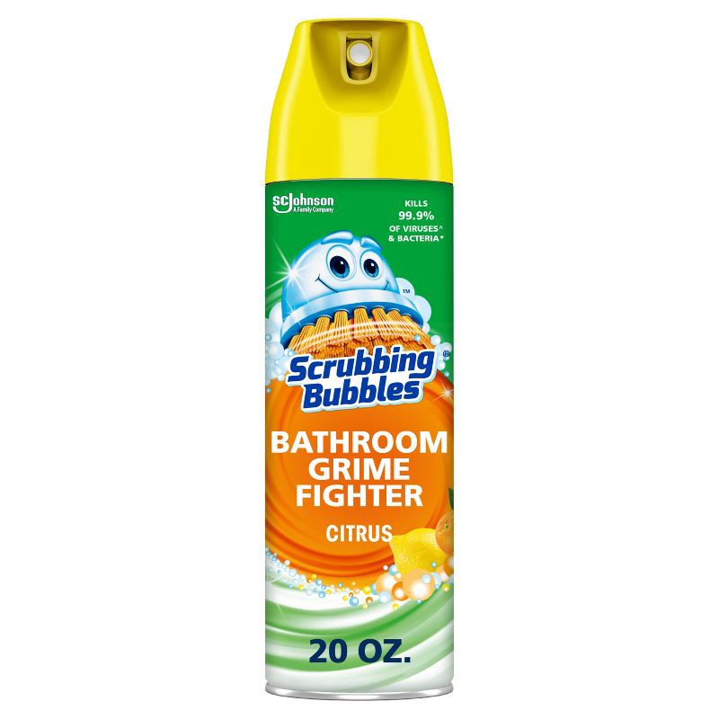 slide 1 of 11, Scrubbing Bubbles Citrus Bathroom Cleaner & Disinfectant Aerosol Spray - 20oz, 20 oz