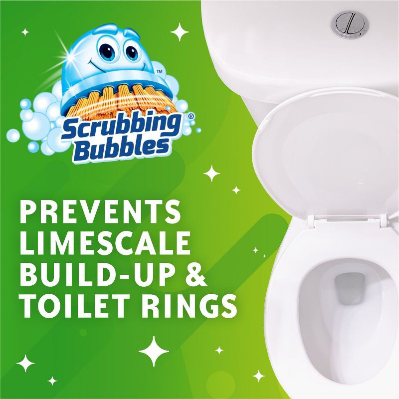 slide 5 of 11, Scrubbing Bubbles Fresh Gel Toilet Bowl Cleaner Stamps - Rainshower - 6ct, 6 ct