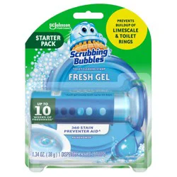 Scrubbing Bubbles Fresh Gel Toilet Bowl Cleaner Stamps - Rainshower - 6ct