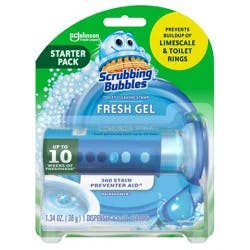 Scrubbing Bubbles Fresh Gel Toilet Bowl Cleaner Stamps - Rainshower - 6ct