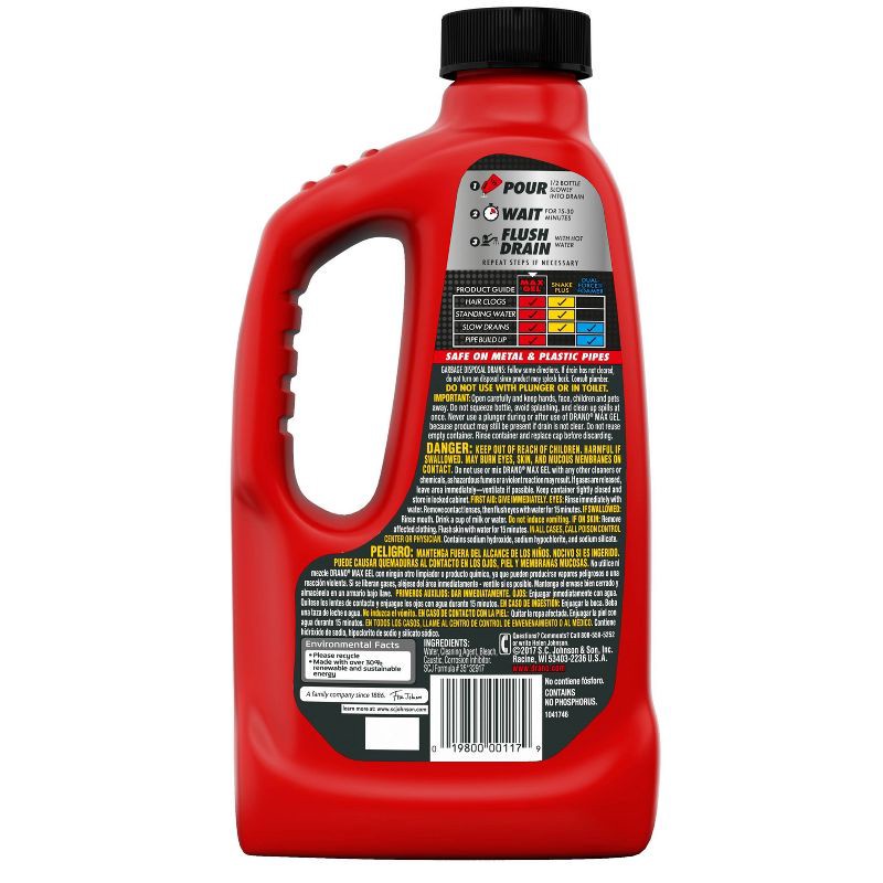 slide 3 of 14, Drano Max Gel Clog Remover - 32 fl oz, 32 fl oz