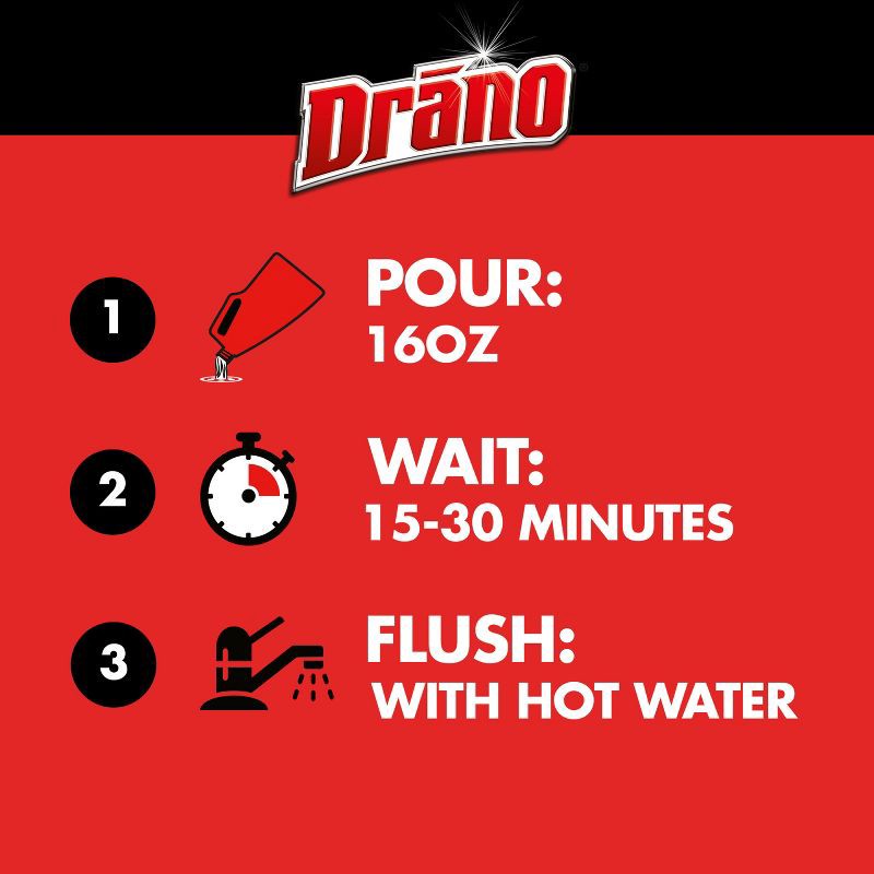 slide 10 of 14, Drano Max Gel Unscented Drain Cleaner & Clog Remover - 32 fl oz, 32 fl oz