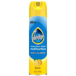Pledge Dust & Allergen Multipurpose Surface Cleaner Spray - Lemon - 9.7oz