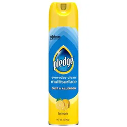 Pledge Everyday Clean Dust & Allergen Multi Surface Cleaner Aerosol - Lemon - 9.7oz