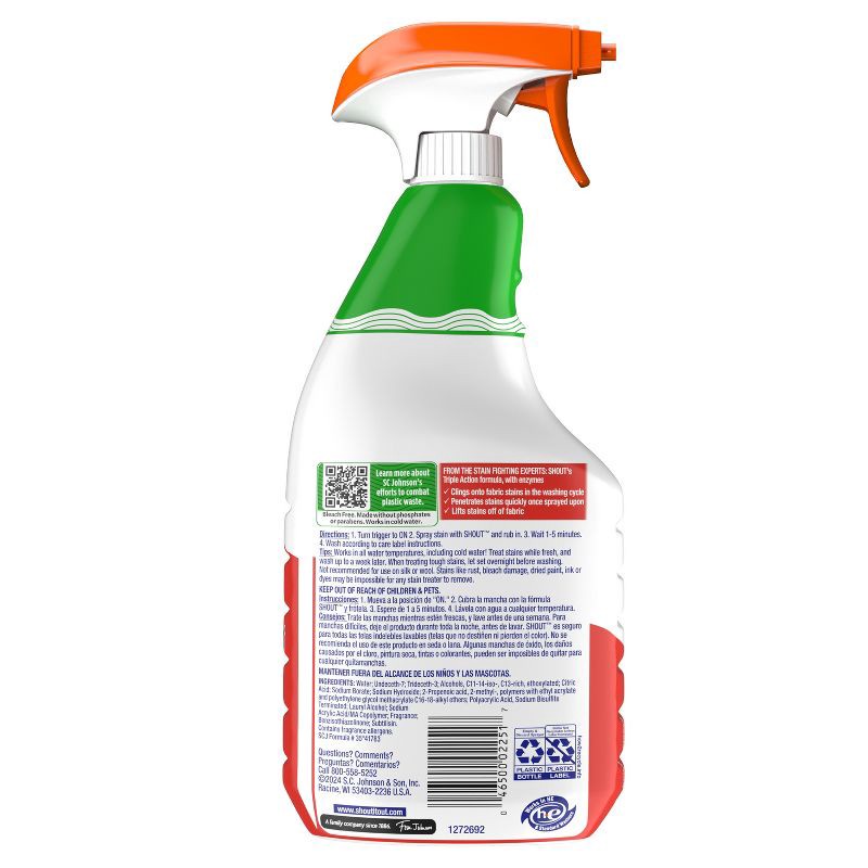 slide 3 of 13, Shout Triple-Acting Stain Remover Spray - 22 fl oz, 22 fl oz