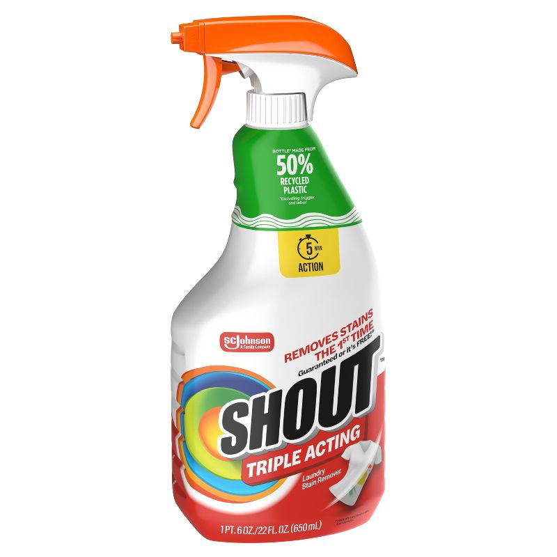 slide 12 of 13, Shout Triple-Acting Stain Remover Spray - 22 fl oz, 22 fl oz