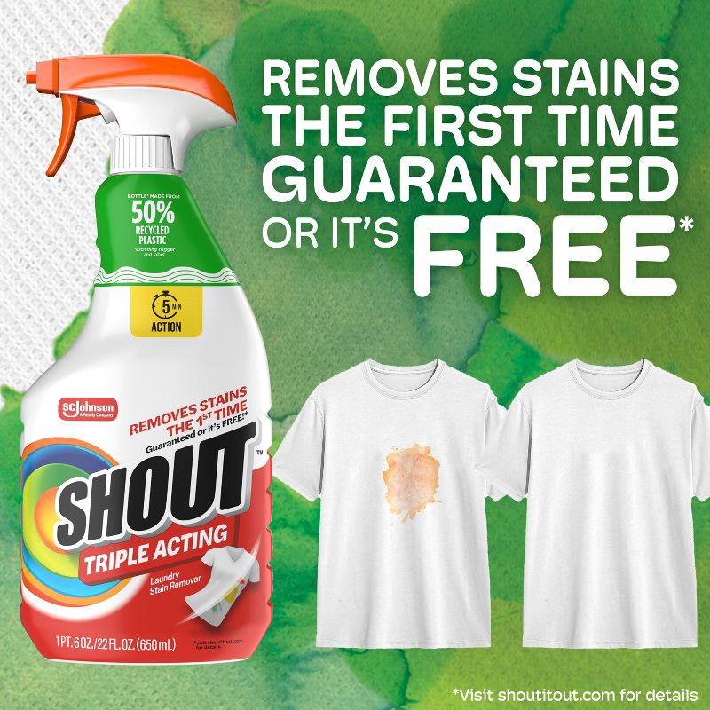 slide 5 of 13, Shout Triple-Acting Stain Remover Spray - 22 fl oz, 22 fl oz