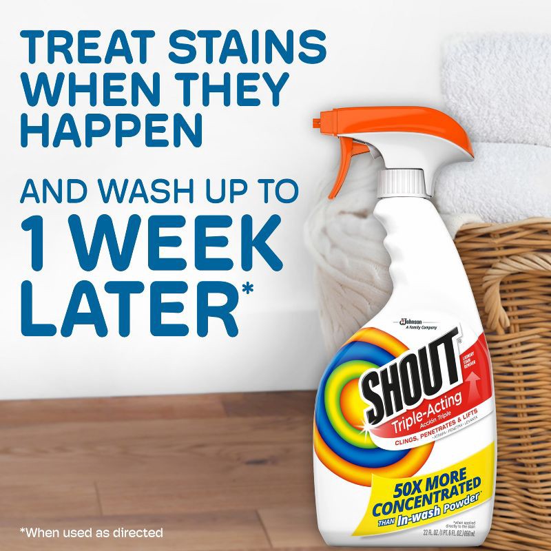 slide 9 of 13, Shout Triple-Acting Stain Remover Spray - 22 fl oz, 22 fl oz