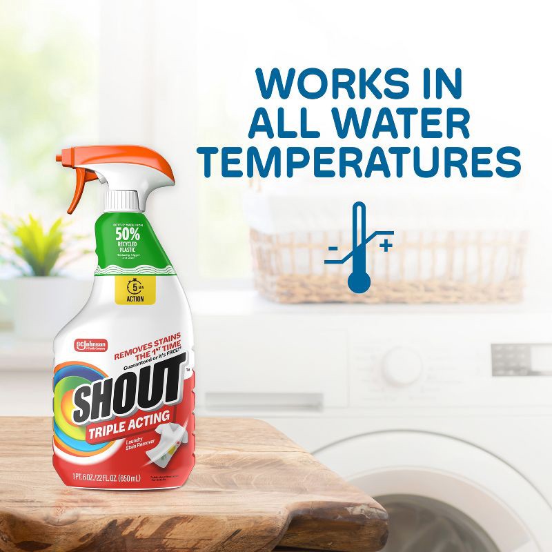 slide 9 of 13, Shout Triple-Acting Stain Remover Spray - 22 fl oz, 22 fl oz