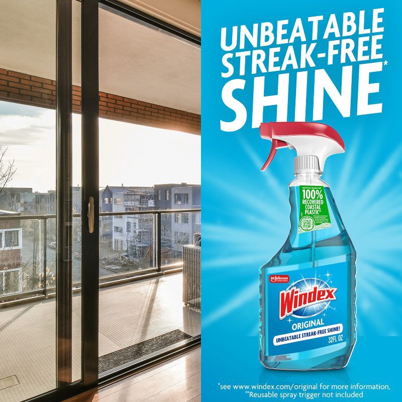 slide 8 of 13, Windex Original Blue Glass Cleaner Refill Bottle - 67.6 fl oz, 67.6 fl oz