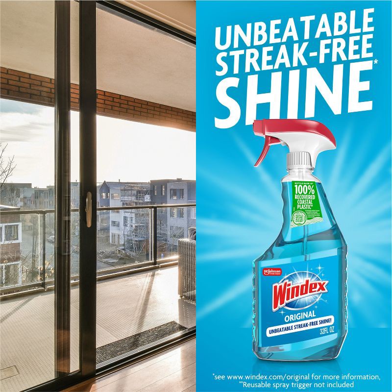 slide 8 of 13, Windex Original Blue Glass Cleaner Refill Bottle - 67.6 fl oz, 67.6 fl oz