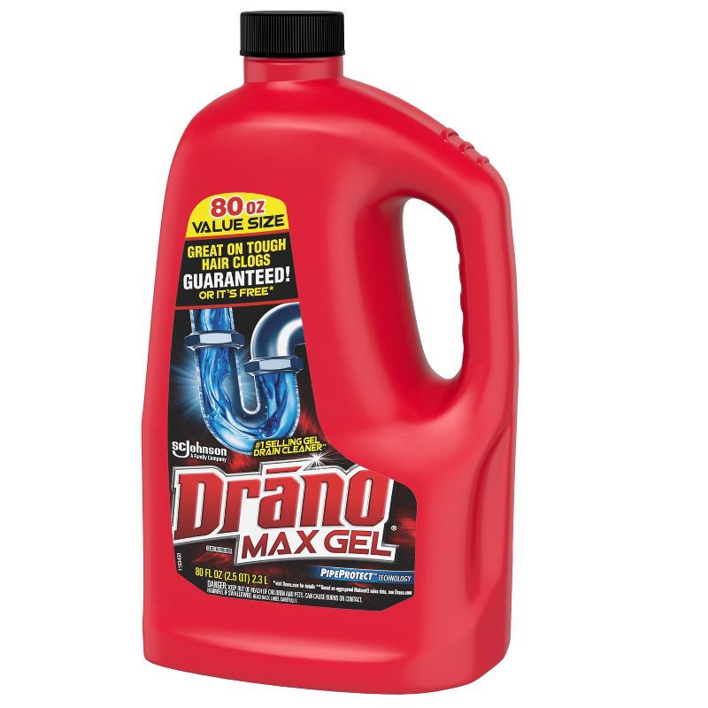 slide 13 of 14, Drano Max Gel Clog Remover - 80 fl oz, 80 fl oz