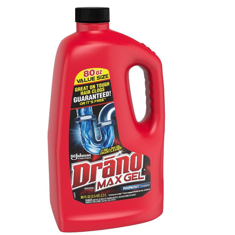 slide 14 of 14, Drano Max Gel Clog Remover - 80 fl oz, 80 fl oz