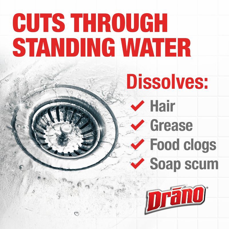 slide 3 of 11, Drano Max Gel Drain Cleaner and Clog Remover - 80 fl oz, 80 fl oz