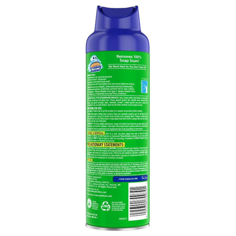 slide 3 of 13, Scrubbing Bubbles Mega Bathroom Shower Cleaner Foam Disinfectant Spray Aerosol - Rainshower - 20oz, 20 oz