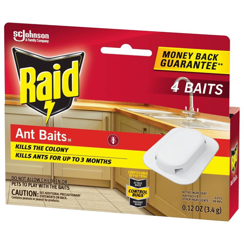slide 14 of 15, Raid Ant Baits and Indoor Ant Baits - 0.12oz/4ct, 0.12 oz, 4 ct