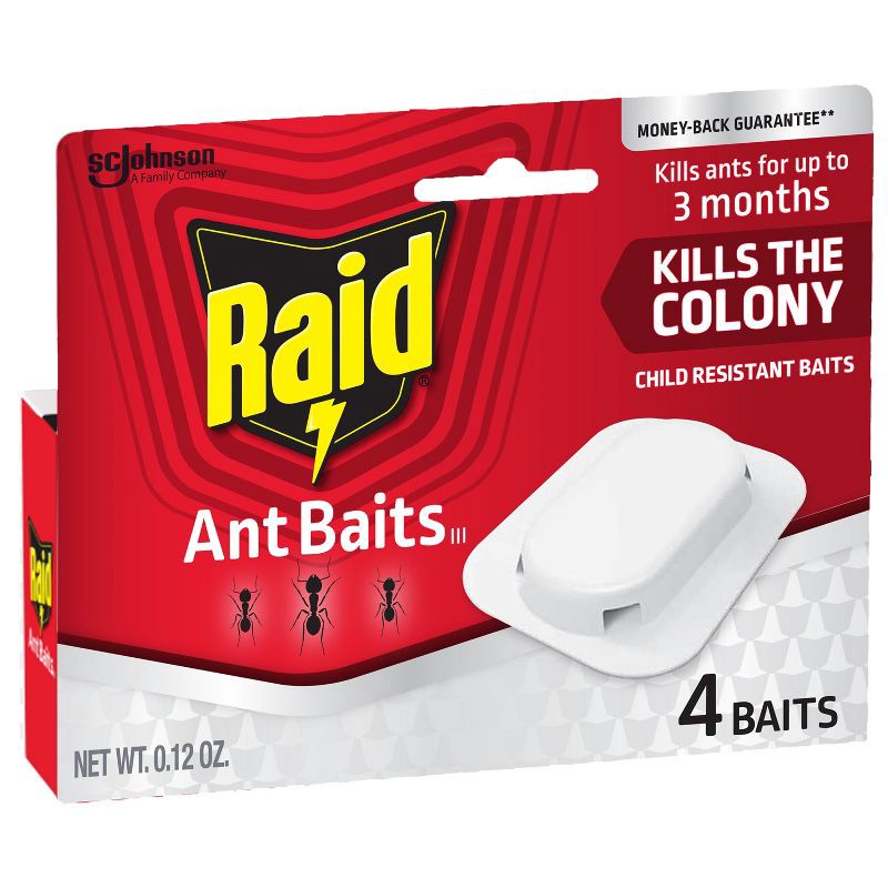 slide 1 of 12, Raid Ant Bait & Indoor Ant Trap - 0.12oz/4ct, 0.12 oz, 4 ct