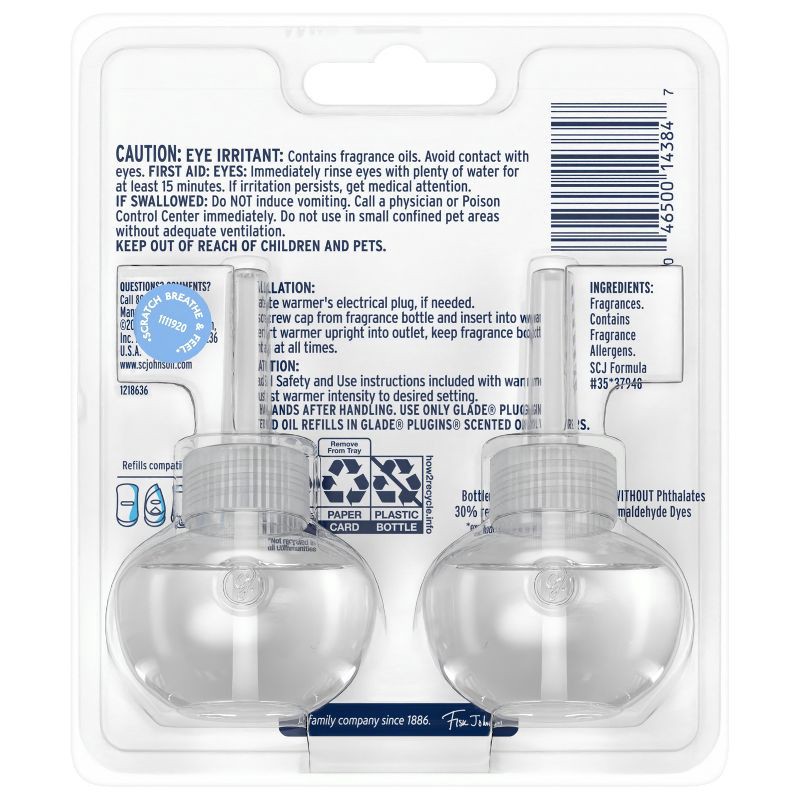 slide 3 of 16, Glade Air Freshener Plug Ins Scented Oil Diffuser Refills - Clean Linen - 1.34 fl oz/2pk, 2 ct; 1.34 fl oz