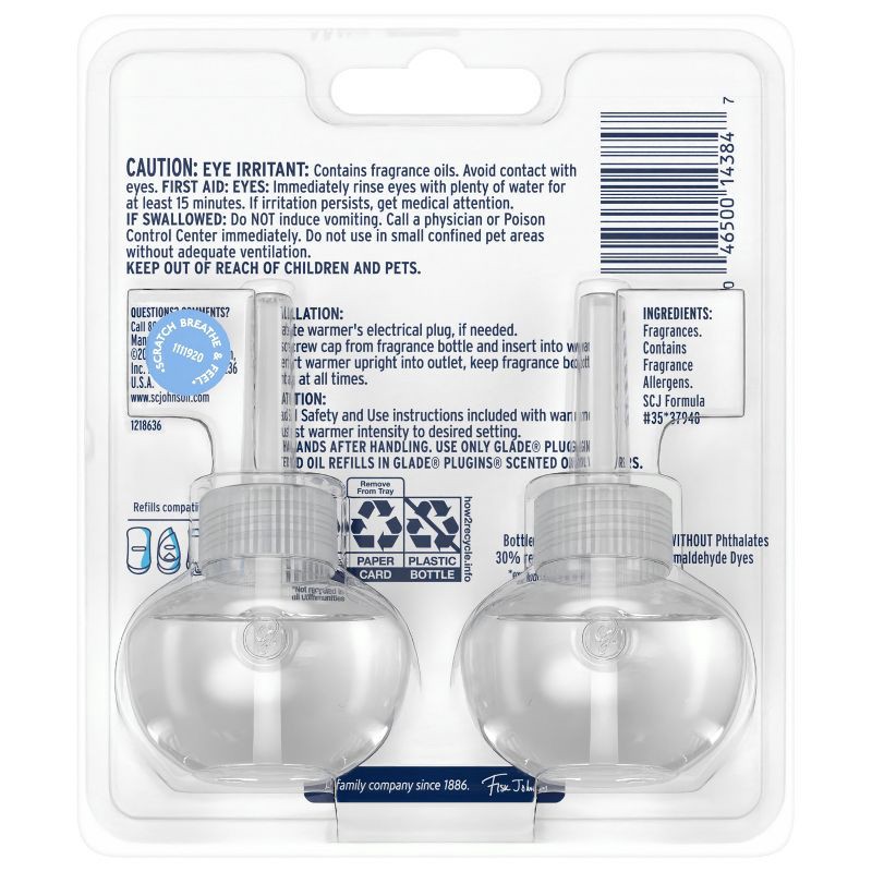 slide 3 of 16, Glade Air Freshener Plug Ins Scented Oil Diffuser Refills - Clean Linen - 1.34 fl oz/2pk, 2 ct; 1.34 fl oz