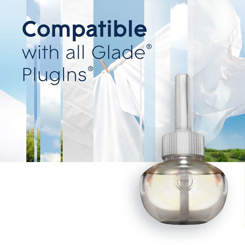 slide 12 of 16, Glade Air Freshener Plug Ins Scented Oil Diffuser Refills - Clean Linen - 1.34 fl oz/2pk, 2 ct; 1.34 fl oz