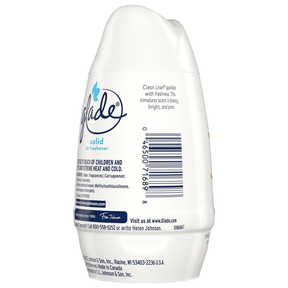 slide 2 of 5, Glade Solid Air Freshener Clean Linen - 6oz, 6 oz