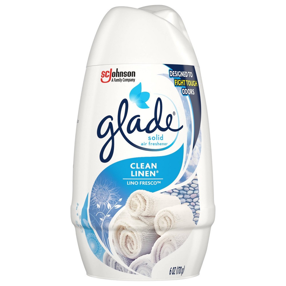 slide 4 of 5, Glade Solid Air Freshener Clean Linen - 6oz, 6 oz