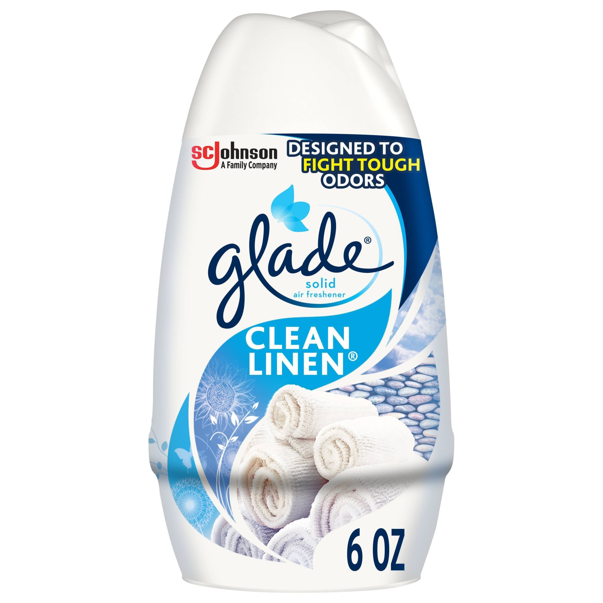 slide 1 of 5, Glade Solid Air Freshener Clean Linen - 6oz, 6 oz