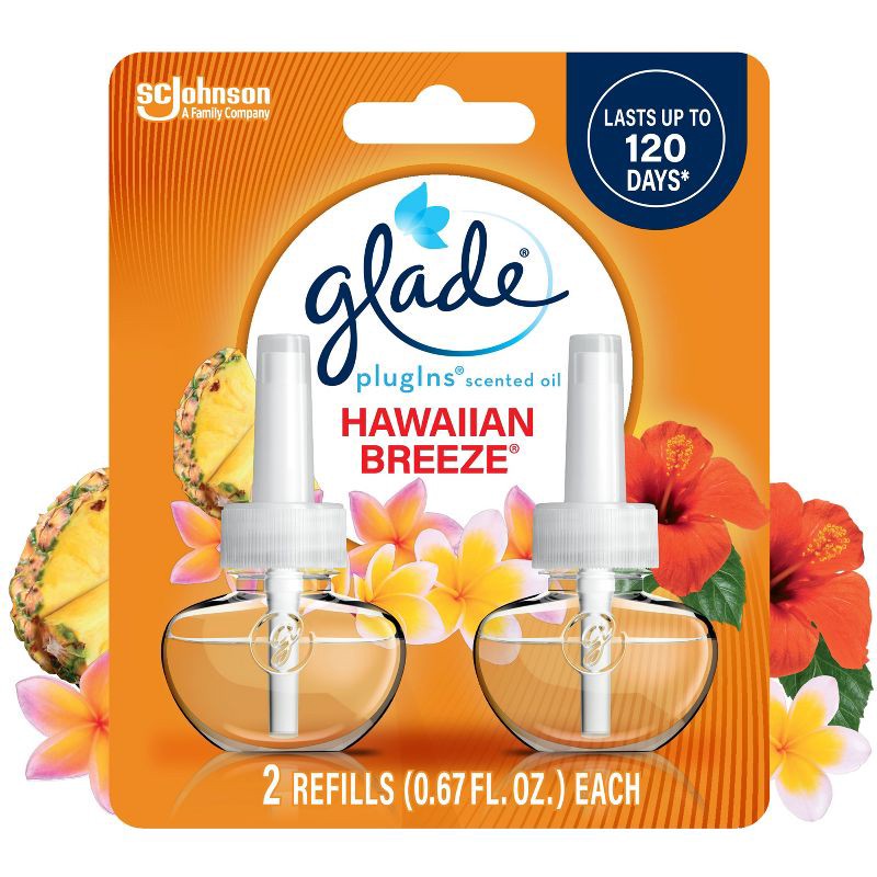 slide 1 of 16, Glade Air Freshener Plug Ins Scented Oil Diffuser Refills - Hawaiian Breeze - 1.34 fl oz/2pk, 2 ct; 1.34 fl oz