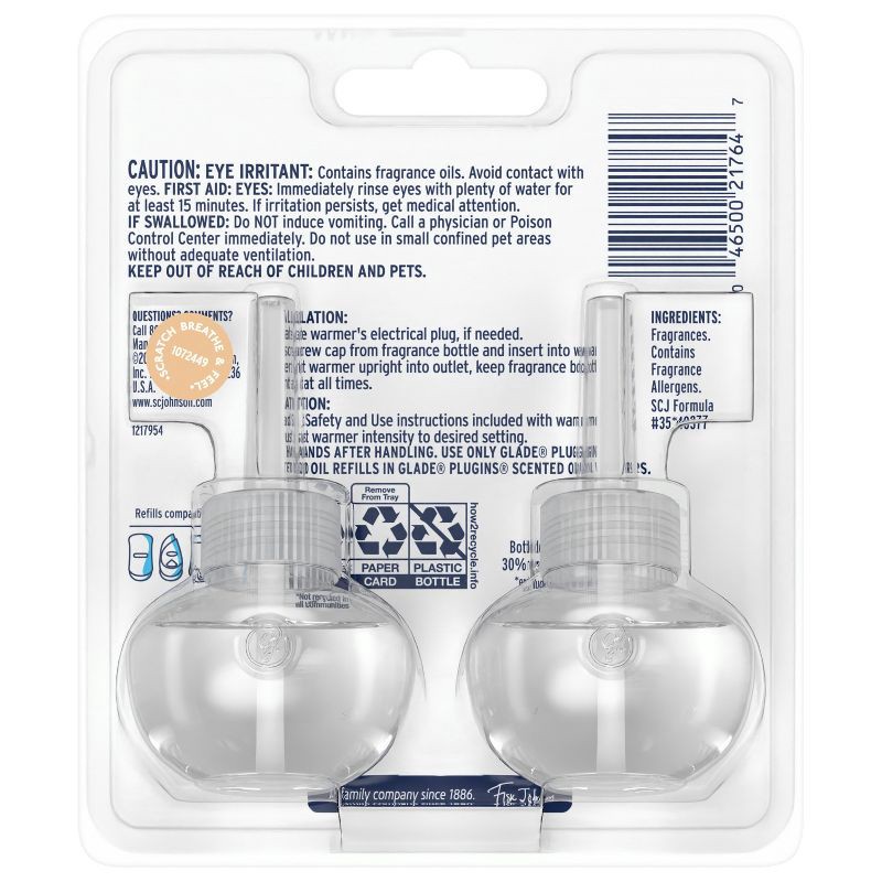 slide 3 of 15, Glade Air Freshener Plug Ins Scented Oil Diffuser Refills - Sheer Vanilla Embrace - 1.34 fl oz/2pk, 2 ct; 1.34 fl oz
