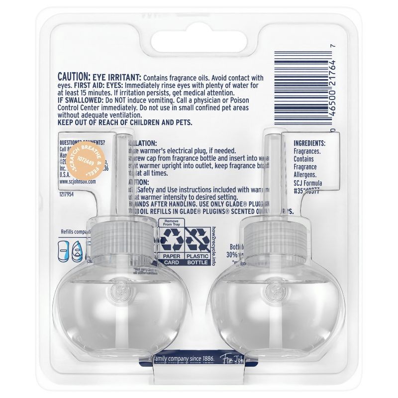 slide 3 of 15, Glade Air Freshener Plug Ins Scented Oil Diffuser Refills - Sheer Vanilla Embrace - 1.34 fl oz/2pk, 2 ct; 1.34 fl oz