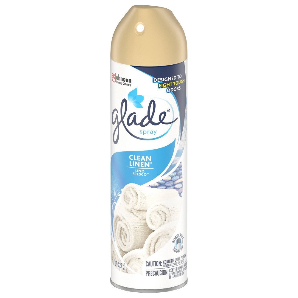 slide 4 of 5, Glade Aerosol Room Spray Air Freshener Clean Linen - 8oz, 8 oz