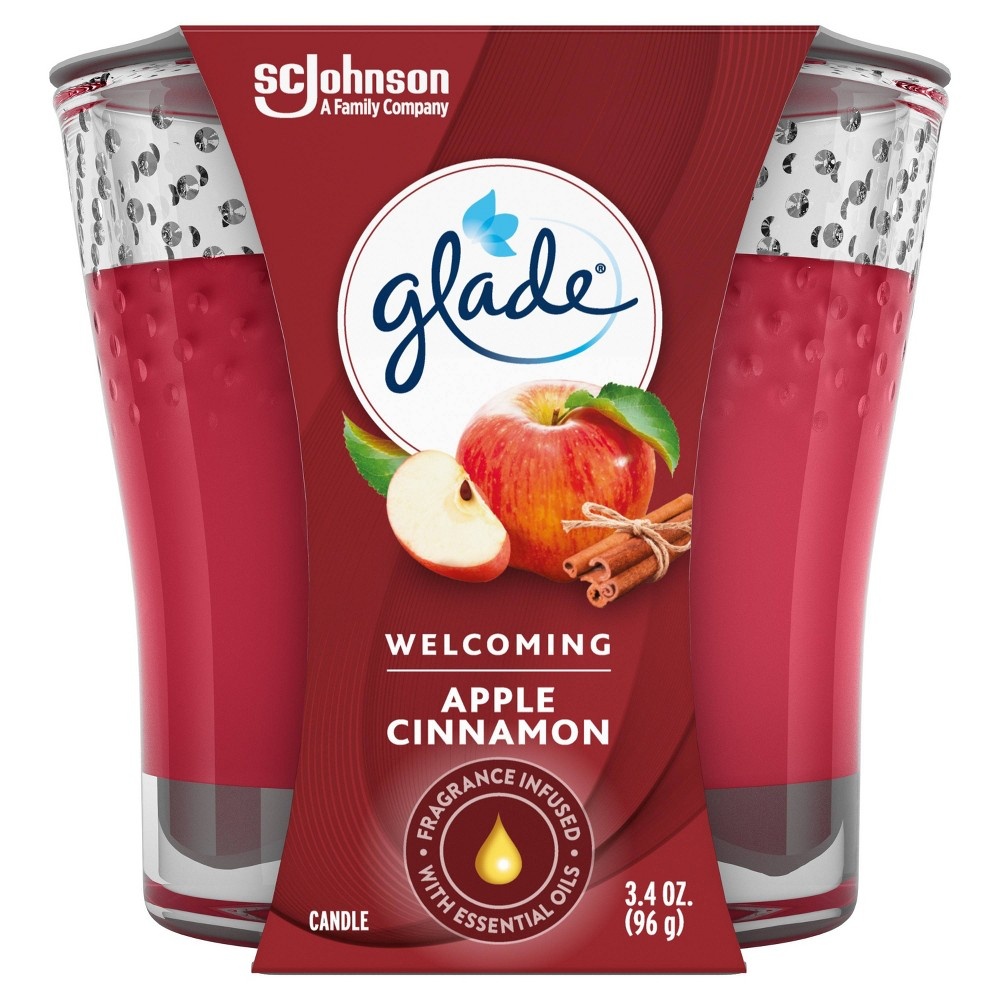 slide 5 of 9, Glade Small Jar Candles Apple Cinnamon - 3.4oz, 3.4 oz