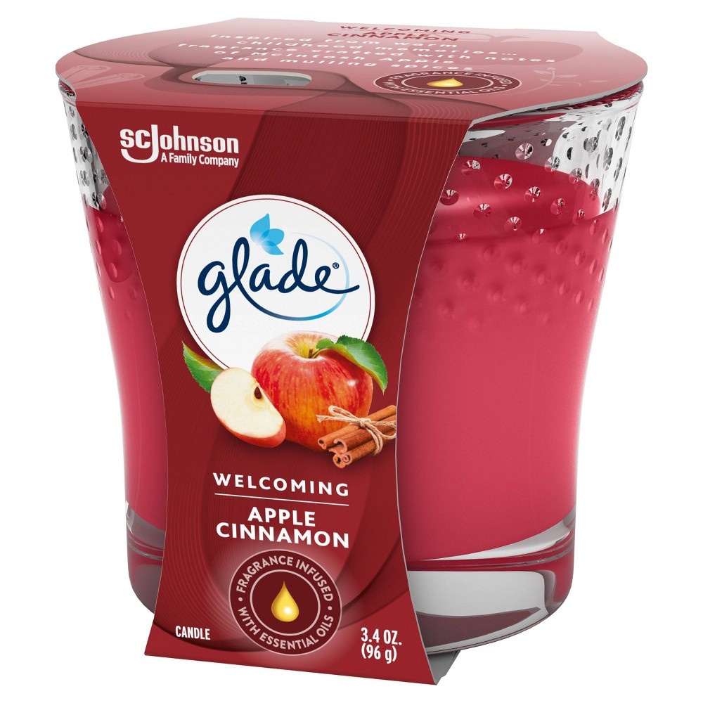 slide 6 of 9, Glade Small Jar Candles Apple Cinnamon - 3.4oz, 3.4 oz