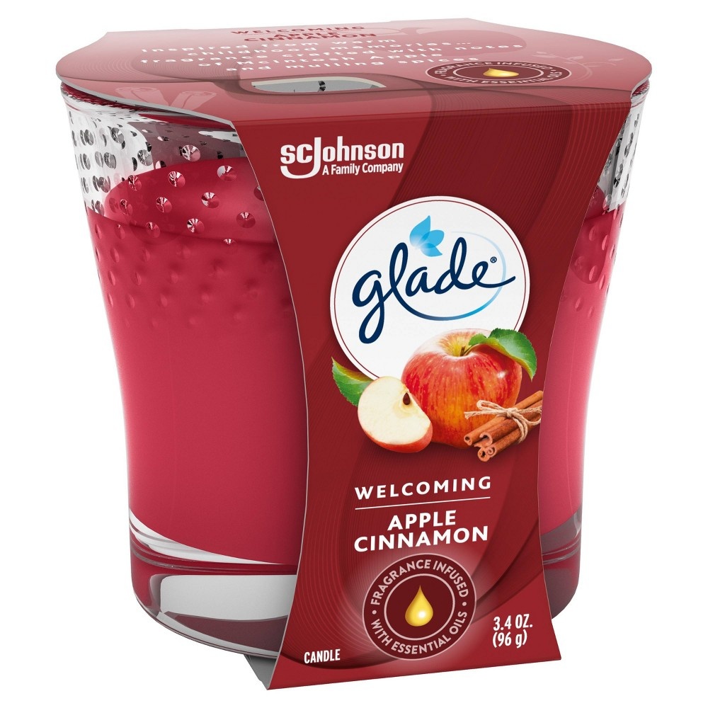 slide 7 of 9, Glade Small Jar Candles Apple Cinnamon - 3.4oz, 3.4 oz